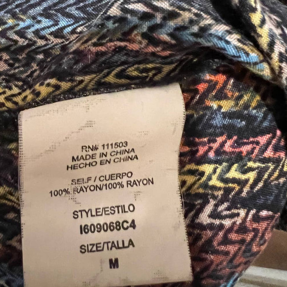 AUW 1 Shoulder Summer Dress Mini Length Women's Medium Rayon Stretch Waist - Picture 7 of 8